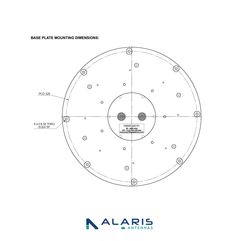 Vertical and Horizontal Monitoring Antenna (OMNI-A0191)