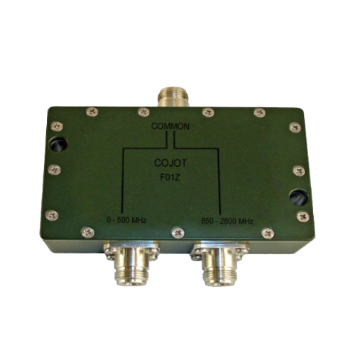 Branching filter to connect two radio devices