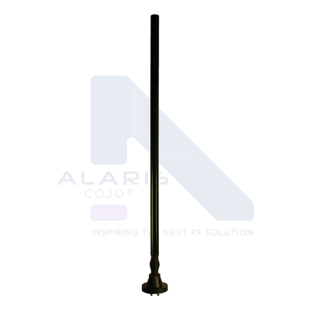 Dual-port antenna for use in the 30 - 108 and 225 - 512 MHz bands