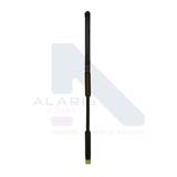 Lightweight tactical VHF/UHF antenna with a flexible tape radiator and gooseneck