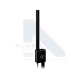 Lightweight antenna with flexible gooseneck and tape radiator