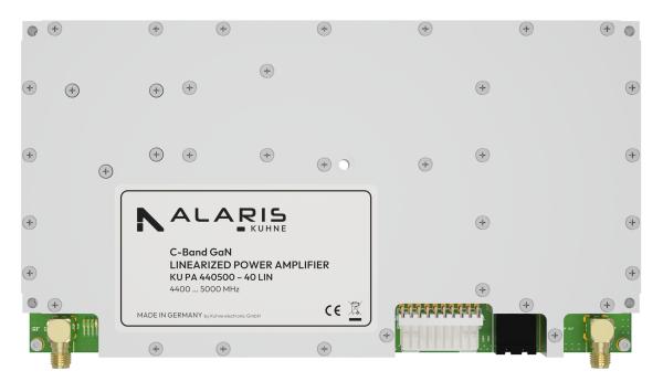 GaN Power Amplifier, 4400 ... 5000 MHz, 4 ... 5 W COFDM Linear C-Band Power Amplifier (KU PA 440500 - 40 LIN)