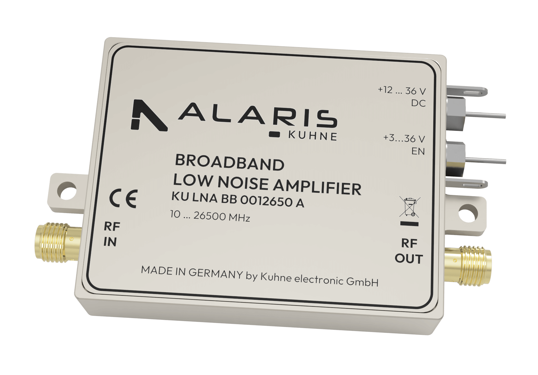 Low Noise Amplifier, 10 ... 26500 MHz (KU LNA BB 0012650 A)