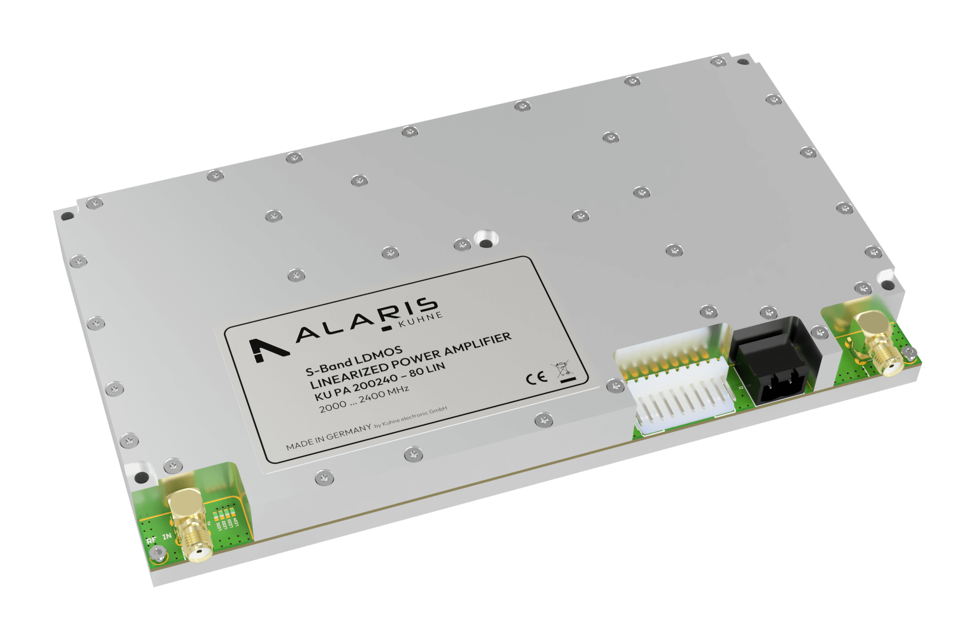 LDMOS Power Amplifier, 2000 ... 2400 MHz, 8 W COFDM Linear S-Band Power Amplifier (KU PA 200240 - 80 LIN)