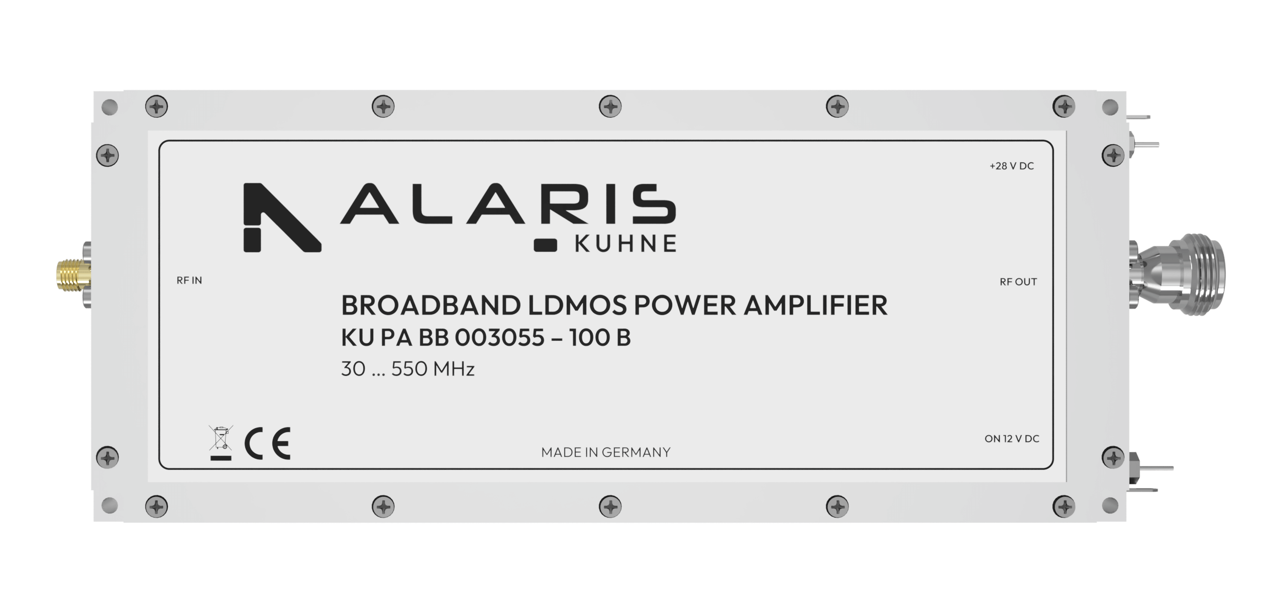 Wideband Power Amplifier, 30 ... 550 MHz, 100 W (KU PA BB 003055 - 100 B)