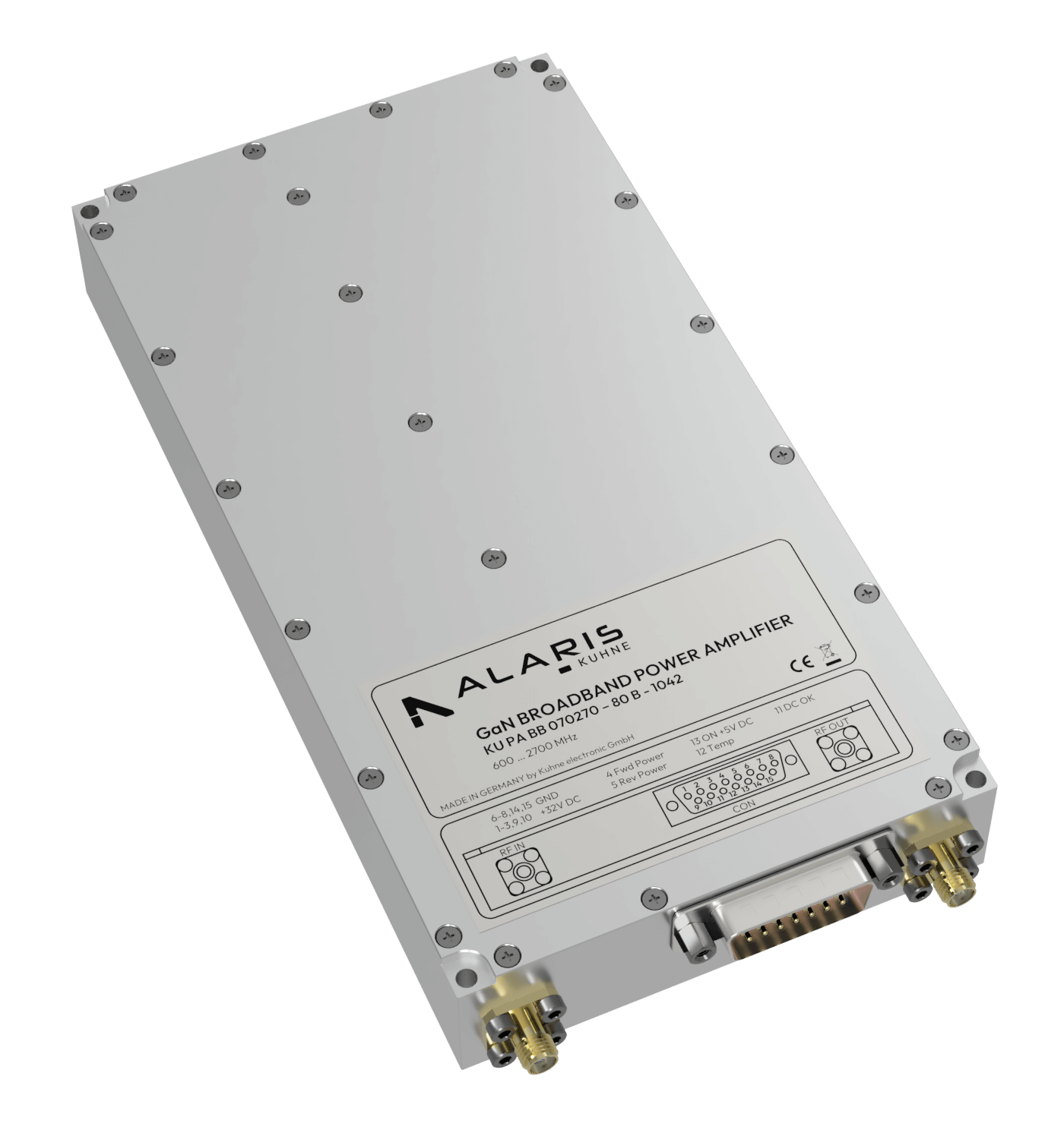 Wideband Power Amplifier, 600 to 2700 MHz, 80 W (KU PA BB 070270 - 80 B)