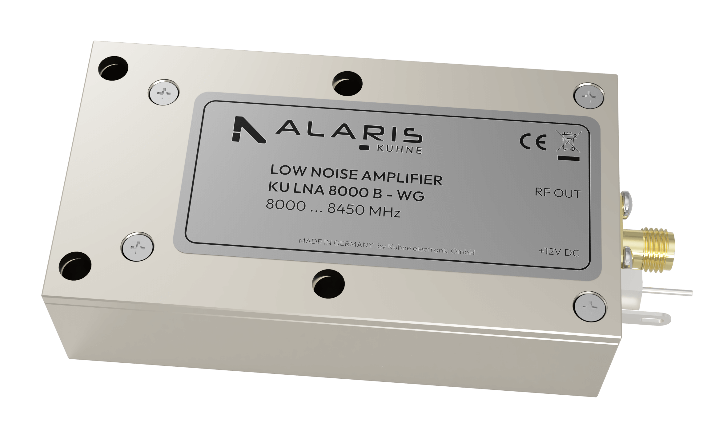 Super Low Noise Amplifier, 8000 ... 8450 MHz (KU LNA 8000 B WG)