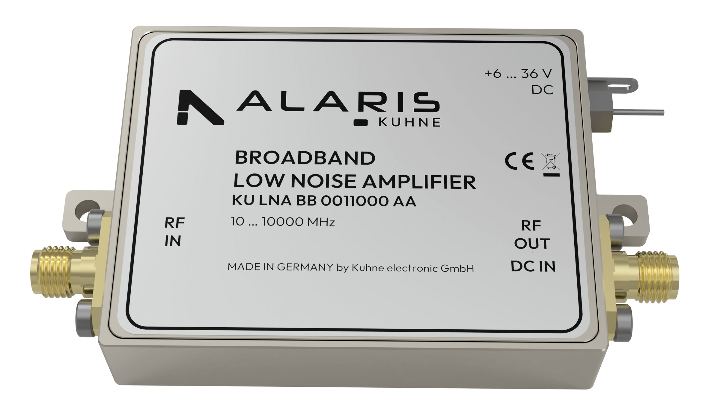 Low Noise Broadband Amplifier, 10 ... 10000 MHz (KU LNA BB 0011000 - AA)