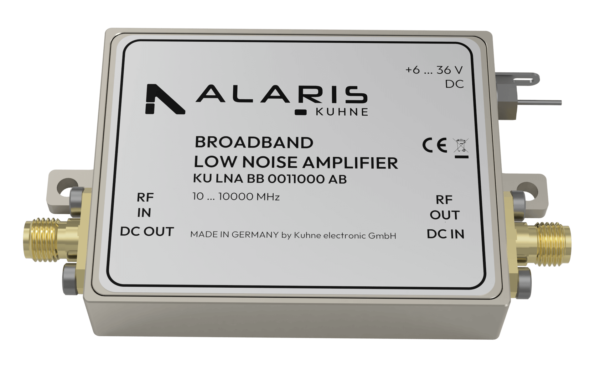 Low Noise Broadband Amplifier, 10 ... 10000 MHz (KU LNA BB 0011000 - AB)