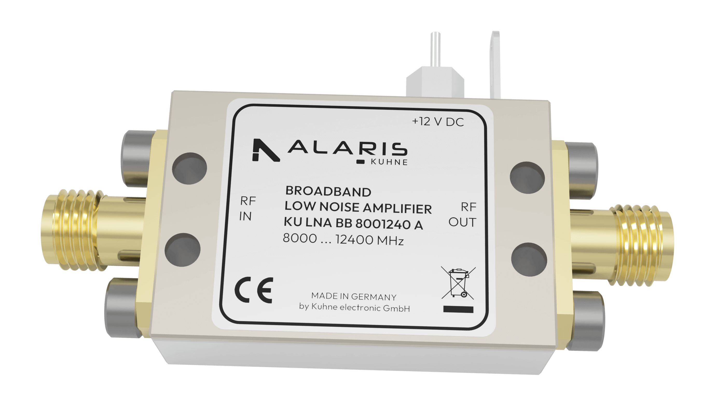 Broadband Low Noise Amplifier, 8000 ... 12400 MHz (KU LNA BB 8001240A)