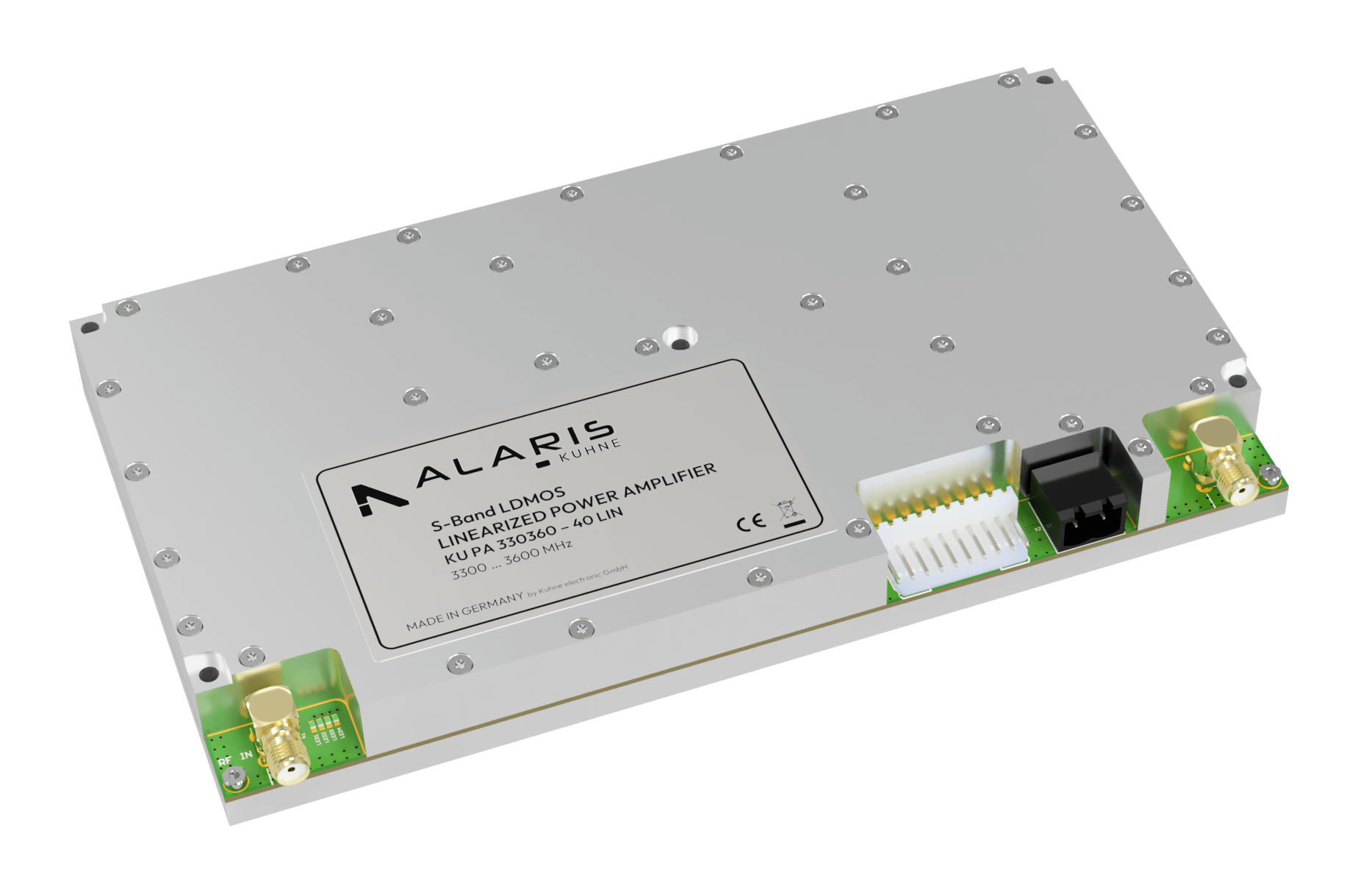 LDMOS Power Amplifier, 3300 ... 3600 MHz, 4 ... 5 W COFDM Linear S-Band Power Amplifier (KU PA 330360 - 40 LIN)
