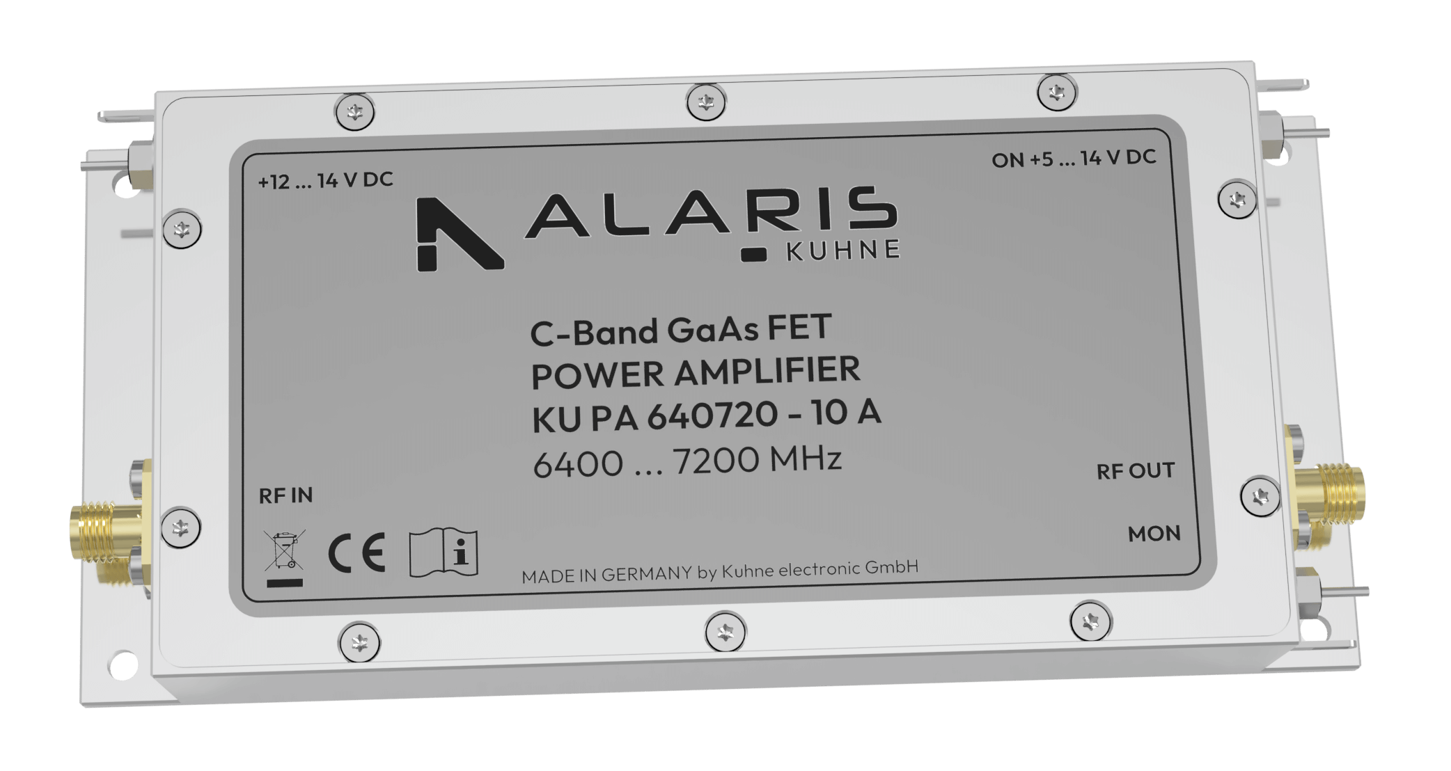 GaAs Linear Power Amplifier 6400 .. 7200 MHz, 10W (KU PA 640720-10 A)